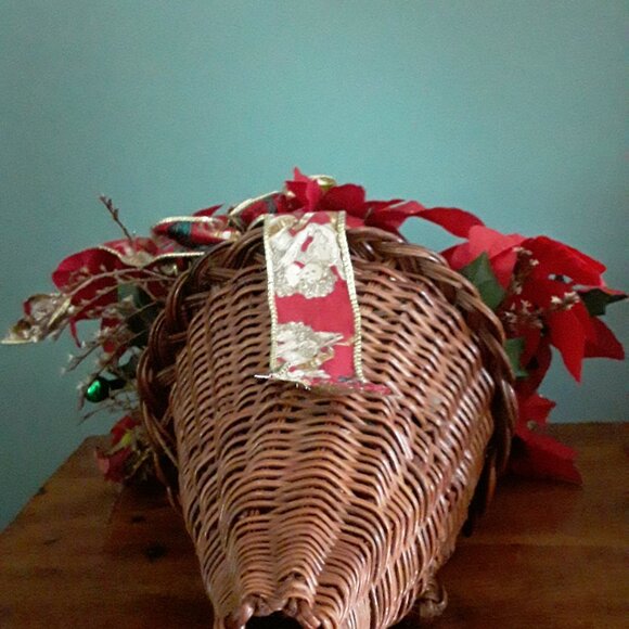 Vintage Two-Footed Cornucopia with Holiday Decor - Picture 6 of 6